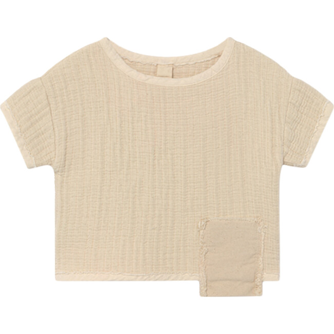 Baby Quilted Top, Cream - Tees - 1