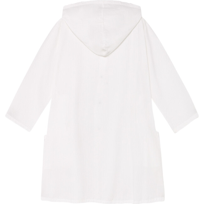 Crushed Cotton Coat, White - Jackets - 3