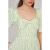 The Women's Kylie Dress, Celadon Floral Vine - Dresses - 4 - thumbnail