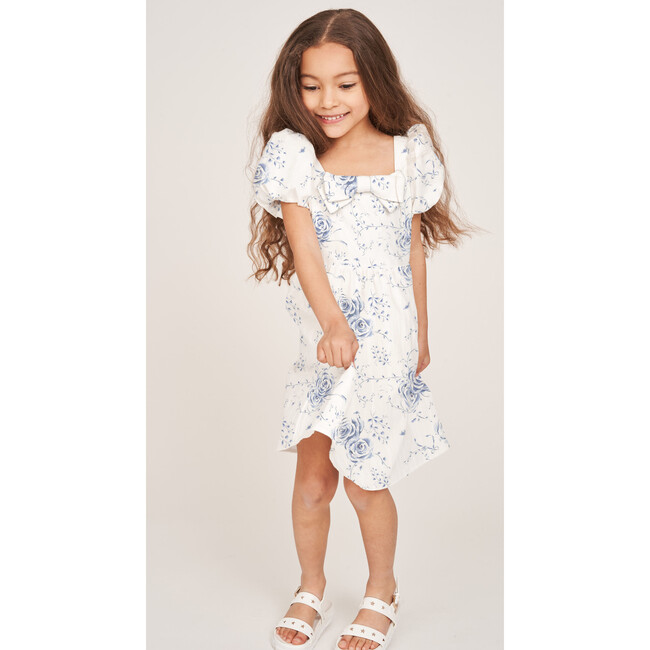 The Kylie Girls Dress, Blue Heirloom Floral - Dresses - 3