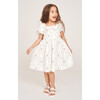 The Kylie Girls Dress, White Floral Vine - Dresses - 4