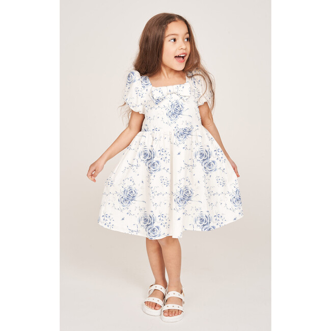 The Kylie Girls Dress, Blue Heirloom Floral - Dresses - 4
