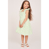 The Elizabeth Girls Dress, Celadon Floral Vine - Dresses - 5
