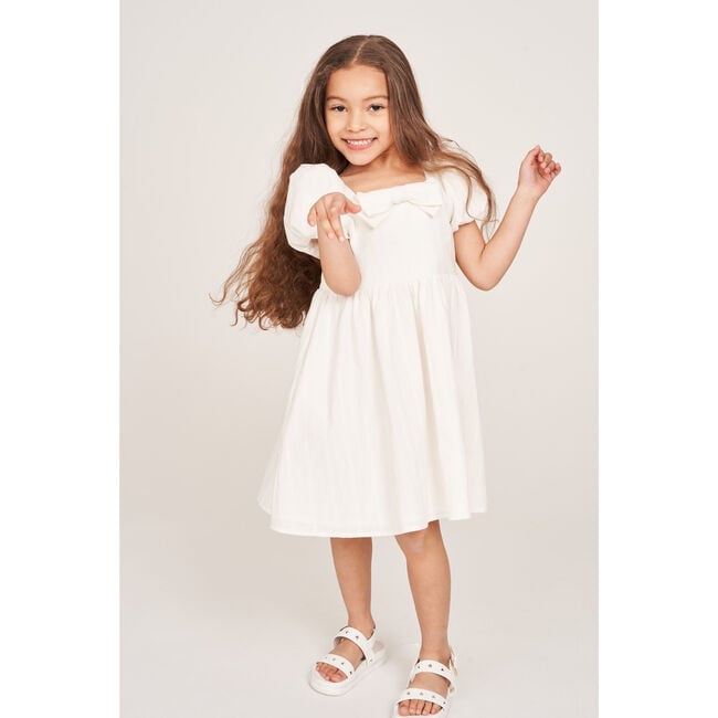 The Kylie Girls Dress, White - Dresses - 5