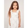 The Elizabeth Girls Dress, White Floral Vine - Dresses - 6