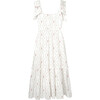 The Women's Elizabeth Dress, White Floral Vine - Dresses - 1 - thumbnail