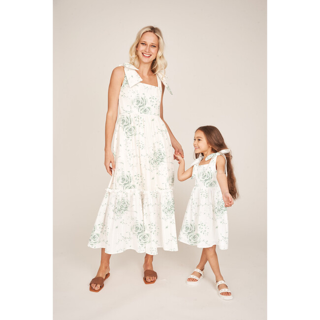 The Elizabeth Girls Dress, Celadon Heirloom Floral - Dresses - 7
