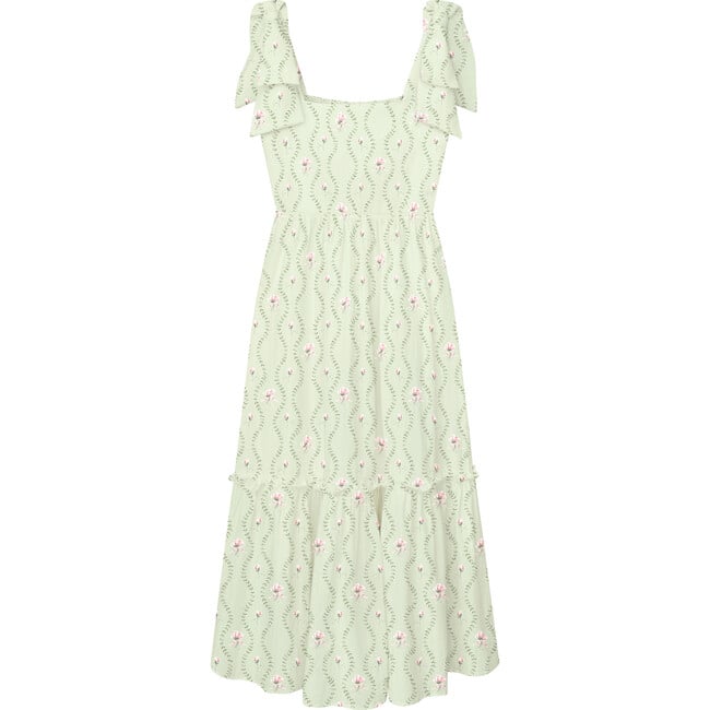 The Women's Elizabeth Dress, Celadon Floral Vine