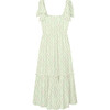 The Women's Elizabeth Dress, Celadon Floral Vine - Dresses - 1 - thumbnail