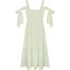 The Women's Audrey Dress, Celadon Floral Vine - Dresses - 1 - thumbnail