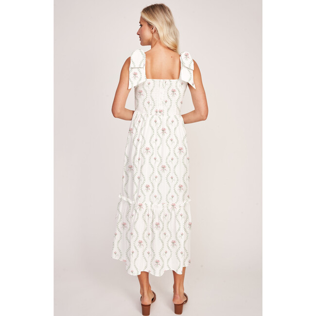 The Women's Elizabeth Dress, White Floral Vine - Dresses - 5
