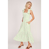 The Women's Elizabeth Dress, Celadon Floral Vine - Dresses - 5 - thumbnail