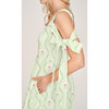 The Women's Audrey Dress, Celadon Floral Vine - Dresses - 5