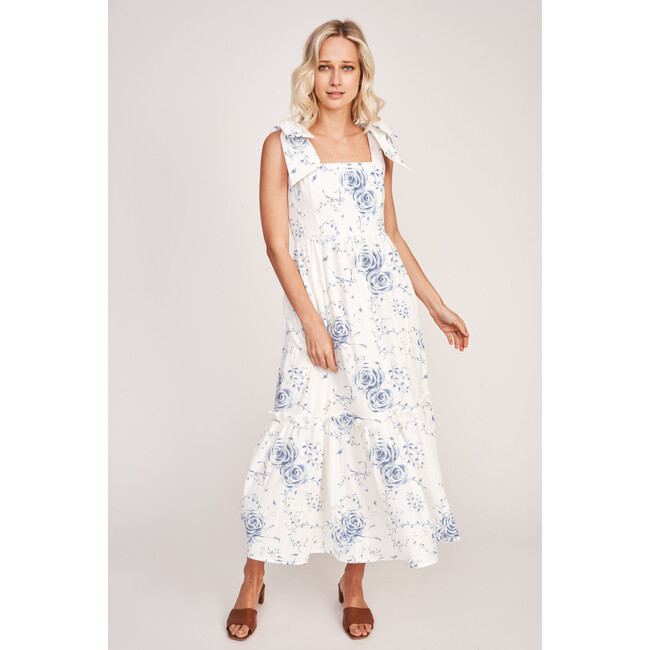 The Women's Elizabeth Dress, Blue Heirloom Floral - Dresses - 5