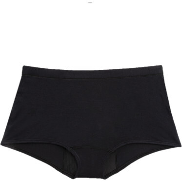 Leak Proof Comfort Period Boyshort, Volcanic Black - Period Underwear - 1