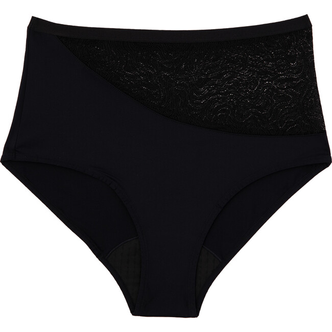 Leak Proof High Waisted Period Brief, Volcanic Black