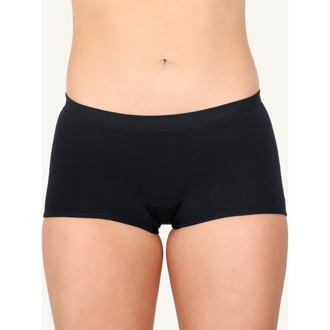 Leak Proof Comfort Period Boyshort, Volcanic Black - Period Underwear - 2
