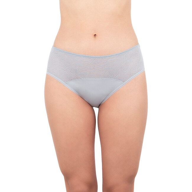Leak Proof Period Lace Hipster, Pebble Grey - Period Underwear - 2
