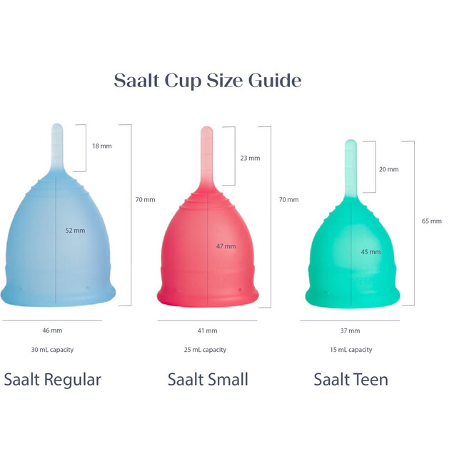 Saalt Teen Menstrual Cup, Aqua - Saalt Period Care | Maisonette