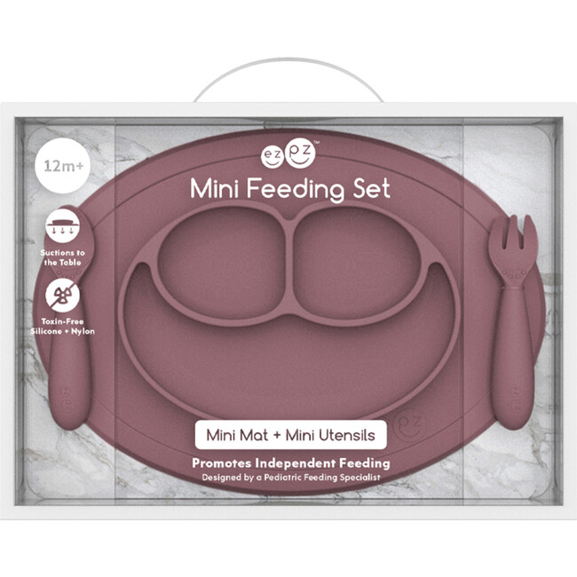 Mini Feeding Set, Mauve - Tableware - 1