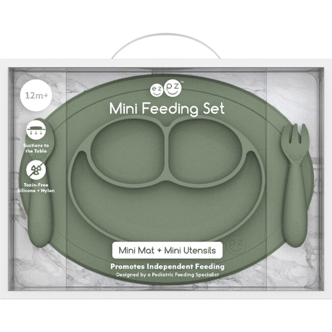 Mini Feeding Set, Olive - Tableware - 1