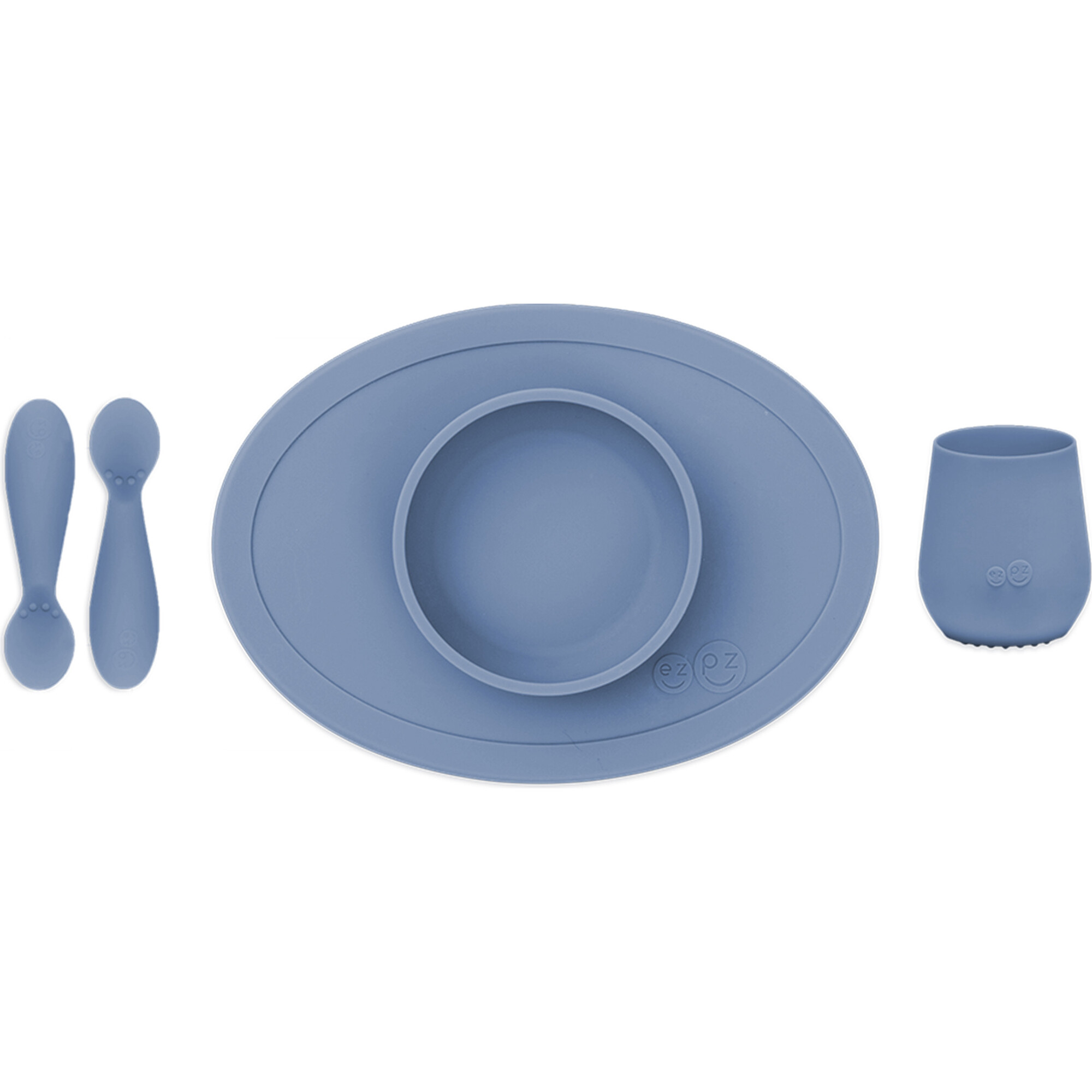 Ezpz First Foods Set Indigo  Whimsical Designs by Marcie