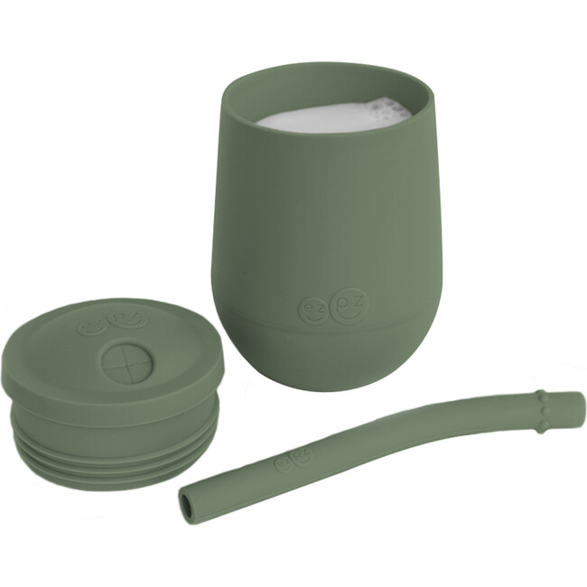 Mini Cup & Straw, Olive - Tableware - 3