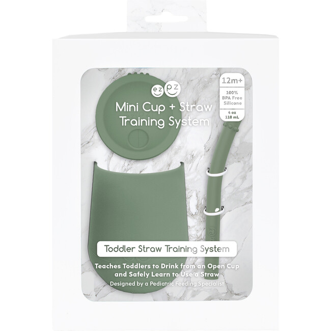 Mini Cup & Straw, Olive - Tableware - 4