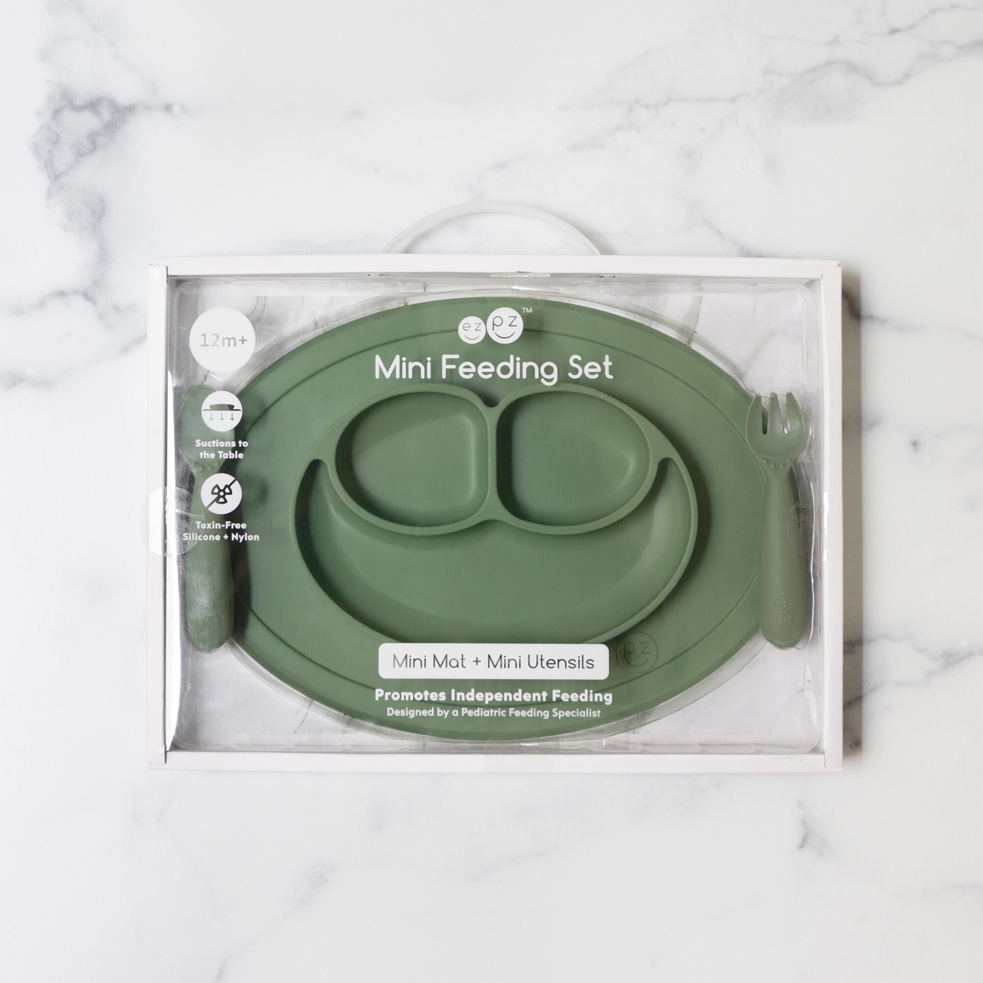 Ezpz Mini Feeding Set - Olive