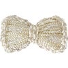 Hand Made Pearly Bow Hair Clip, White - Hair Accessories - 1 - thumbnail