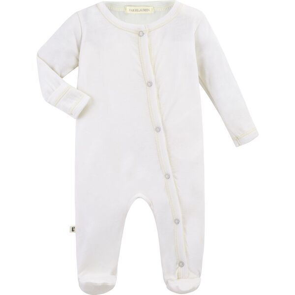 Classic Layette Baby Footie Romper, White Paige Lauren Rompers