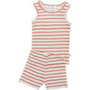 Merino Wool Short Johns, Rosebud Stripe - Mixed Apparel Set - 1 - thumbnail