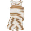Merino Wool Short Johns, Ochre Stripe - Mixed Apparel Set - 1 - thumbnail