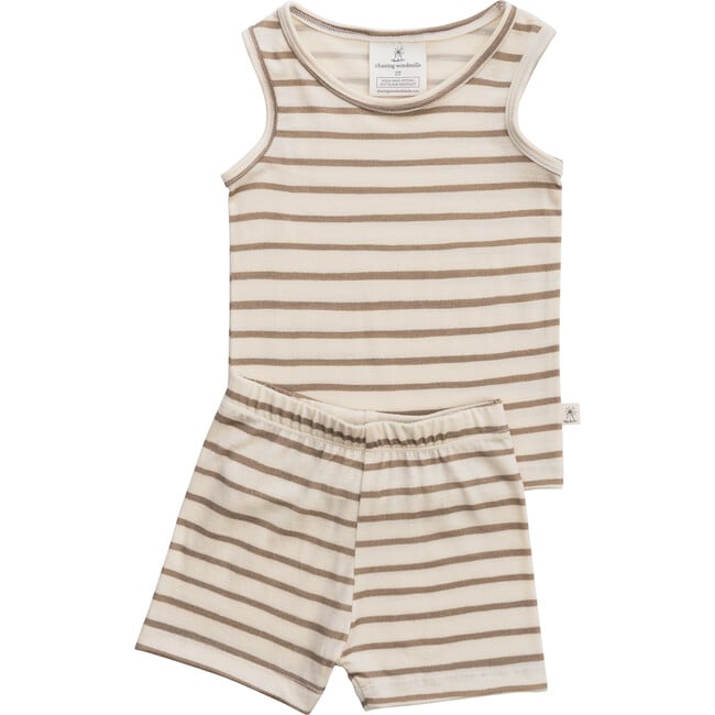 Merino Wool Short Johns, Dune Stripe - Mixed Apparel Set - 1