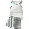Merino Wool Short Johns, Marine Stripe - Mixed Apparel Set - 1 - thumbnail