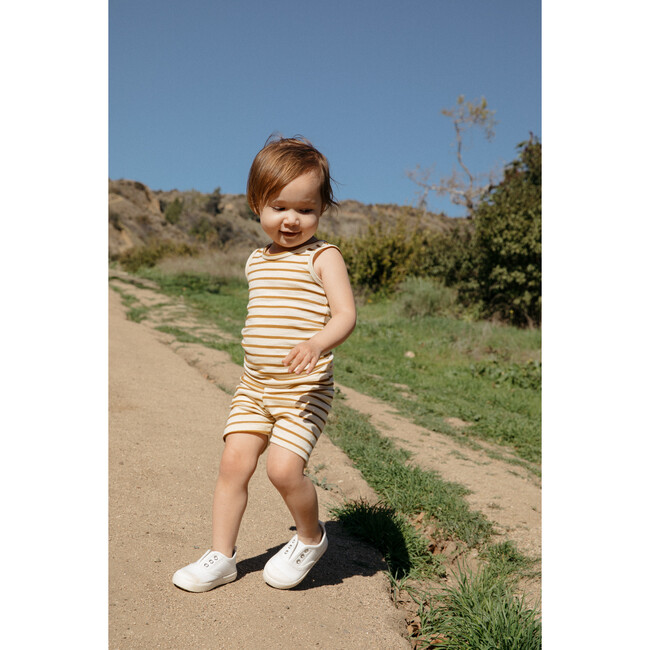 Merino Wool Short Johns, Ochre Stripe - Mixed Apparel Set - 2