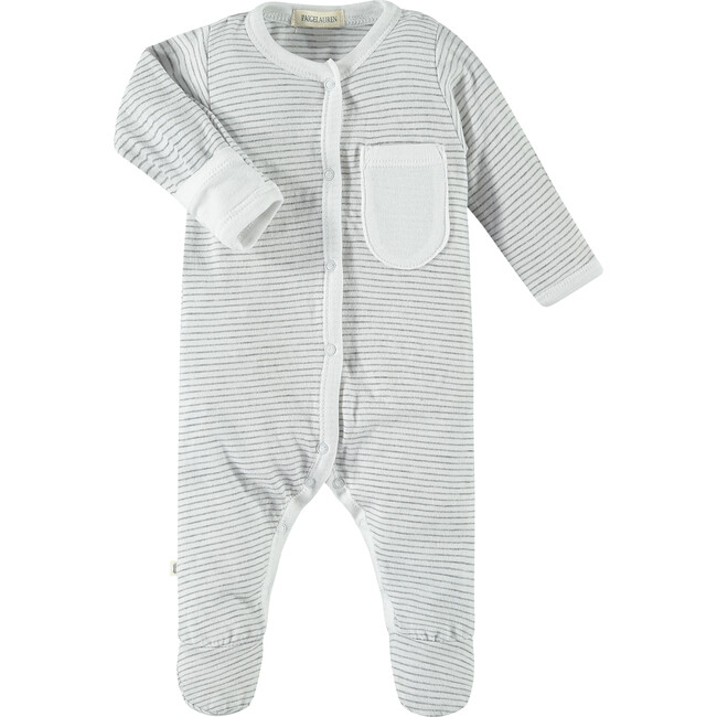 Footie Romper, Wisdom White - Footie Pajamas - 1