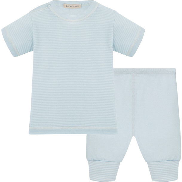 Baby Short Sleeve Tee & Legging Layette Set, Blue