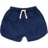 Linen Track Shorts, Marine - Shorts - 1 - thumbnail