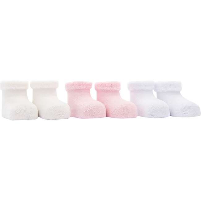 3pc Cuff Socks Set, Pink - Socks - 1