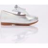 Satin Baby Bow Flats, Silver - Slip Ons - 2