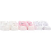 3pc Crystal Bow Socks Set, Pink - Socks - 1 - thumbnail