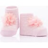 3pc Tulle Pom Socks Set, Pink - Socks - 3