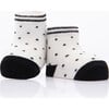 3pc Bow Tie Print Socks Set, White - Socks - 2