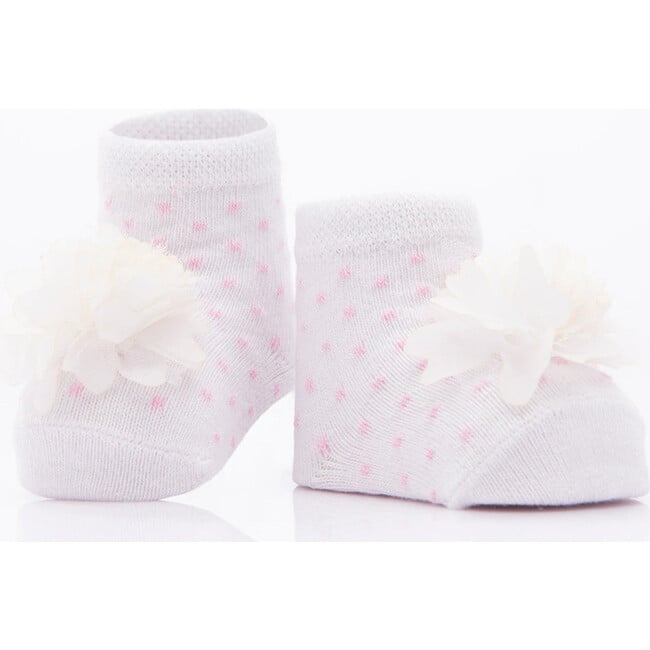 3pc Tulle Pom Socks Set, Pink - Socks - 4