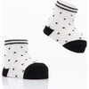 3pc Bow Tie Print Socks Set, White - Socks - 4