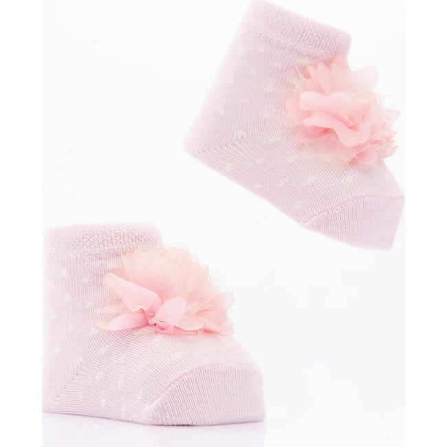 3pc Tulle Pom Socks Set, Pink - Socks - 6