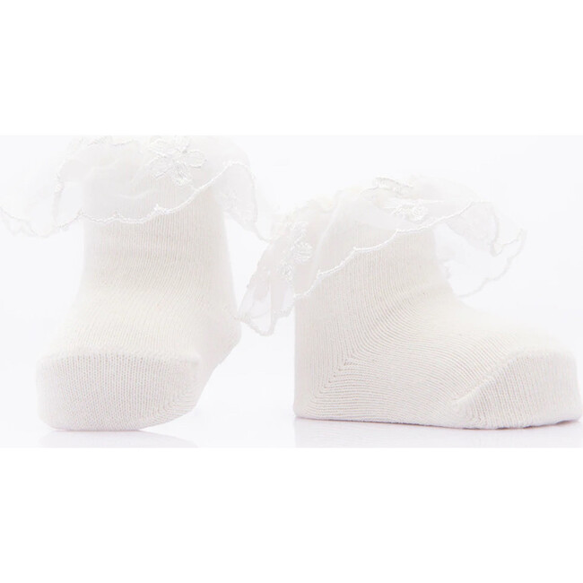 3pc Daisy Tulle Socks Set, Pink - Socks - 4