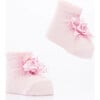 3pc Ribbon Rose Socks Set, Pink - Socks - 6