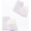 3pc Tulle Pom Socks Set, Pink - Socks - 7